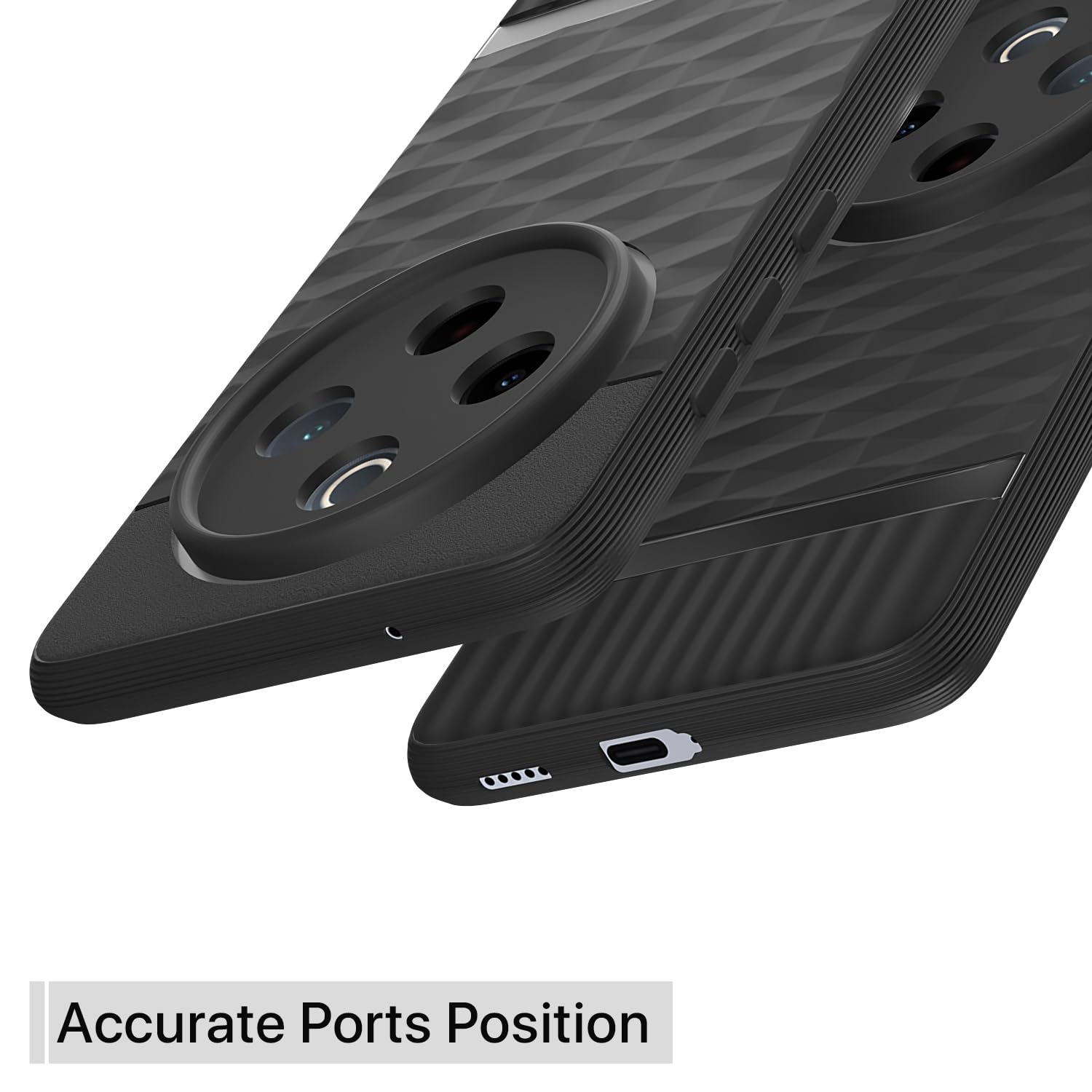 Pikkme Vivo T4 5G / iQoo Z10 5G Gencase Back Cover (Black)
