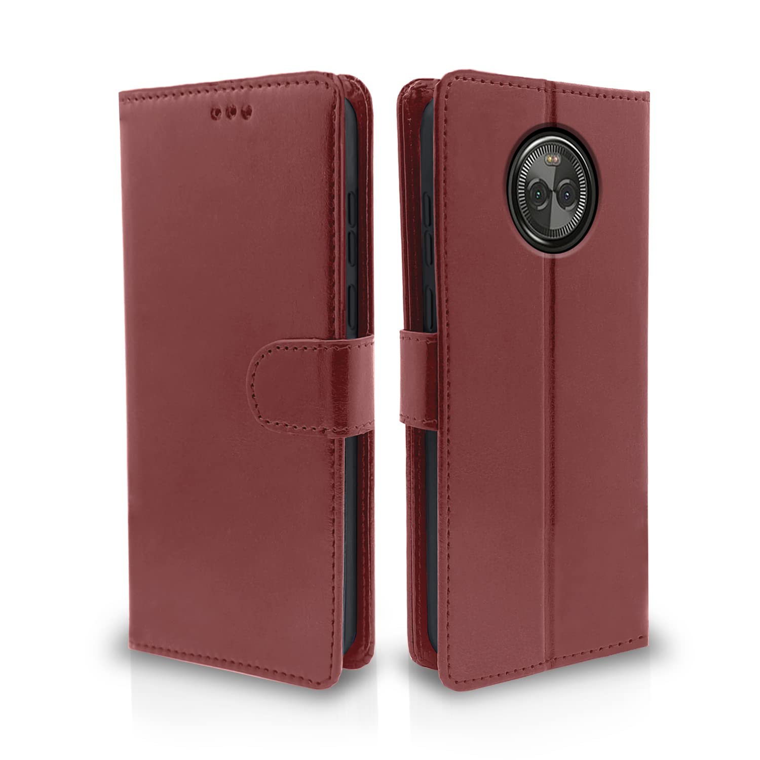 Pikkme brown Wallet flip cover for Moto X4