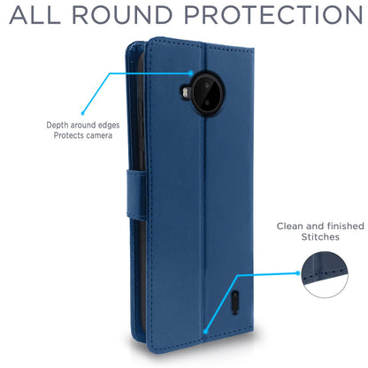 Blue mobile flip cover for Nokia C20 Plus – Pikkme – photo 4