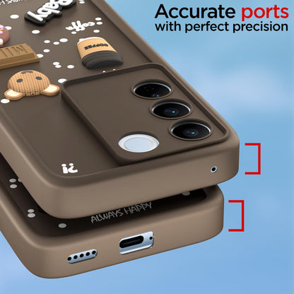 Brown Silicone back cover for Vivo V27/V27 Pro 5G – Pikkme – photo 4