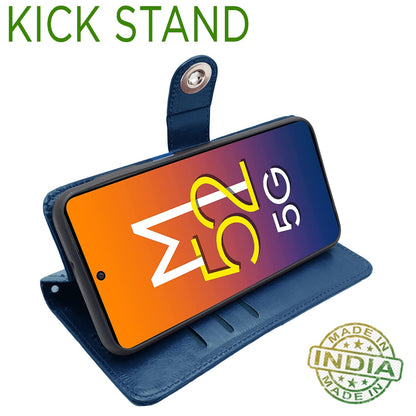 Pikkme Samsung M52 5G Magnetic blue button mobile flip cover – photo 5