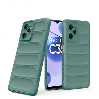 Green Liquid Silicone back cover for Realme C35 – Pikkme