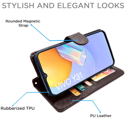 Pikkme coffee wallet flip cover for Vivo Y31/Y51 – photo 5