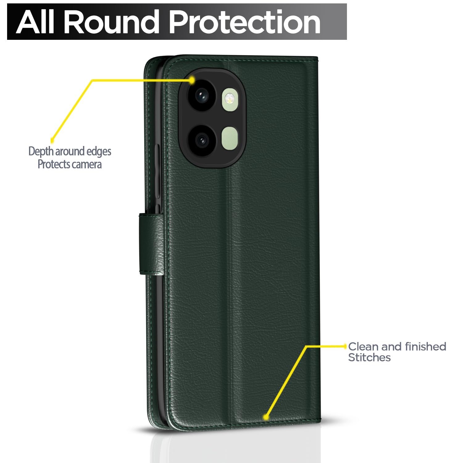 Green flip cover for OnePlus 15R 5G – Pikkme – photo 4