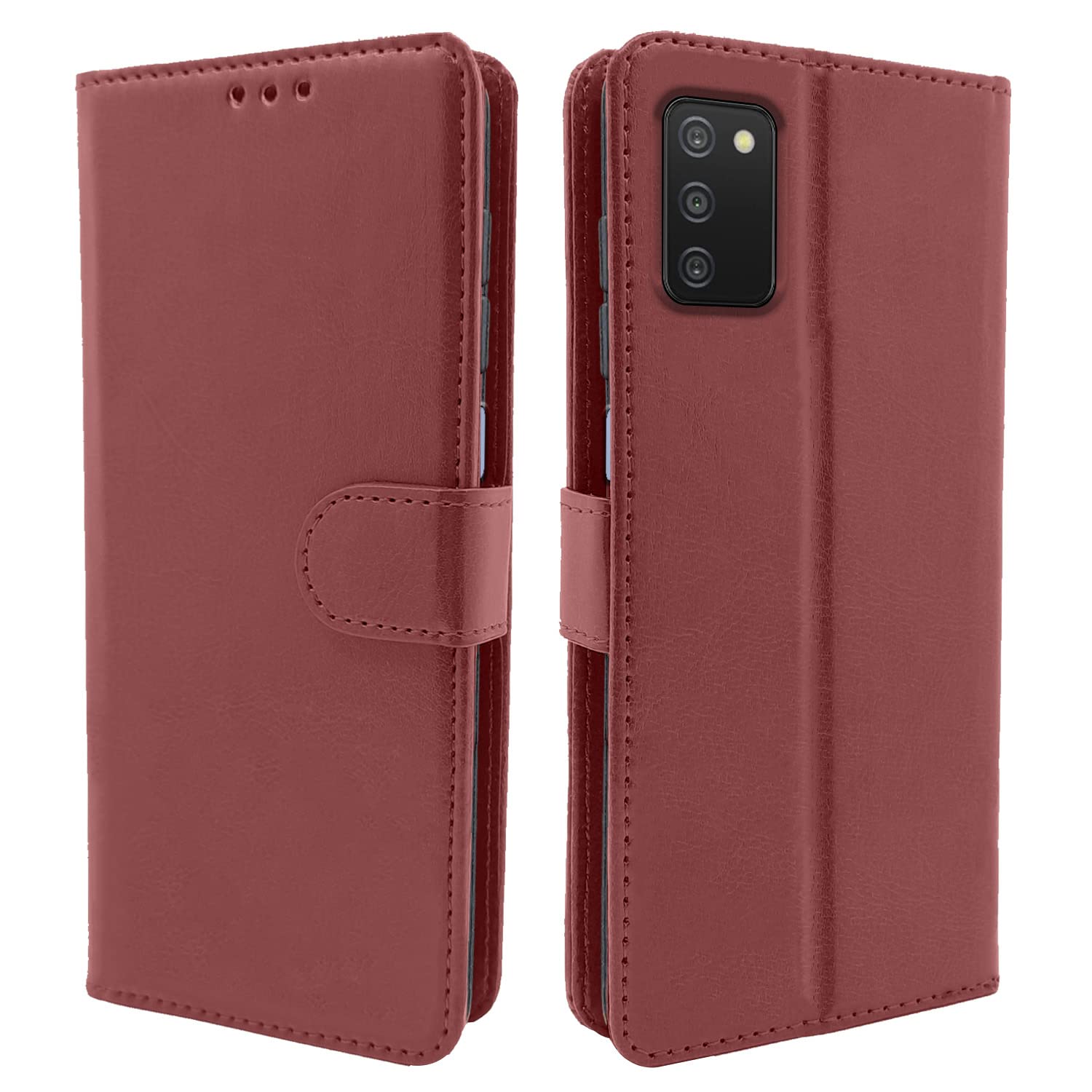 Pikkme brown Magnetic flip case for Samsung A03s