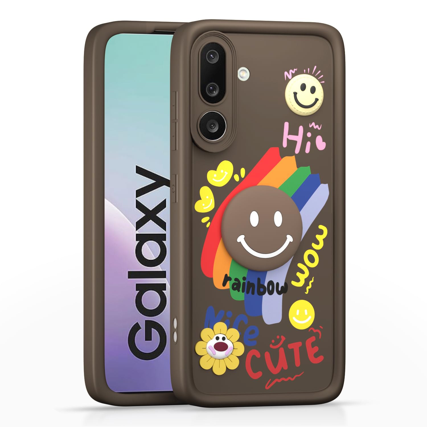 Pikkme brown Soft Silicone mobile back cover for Samsung M56 5G