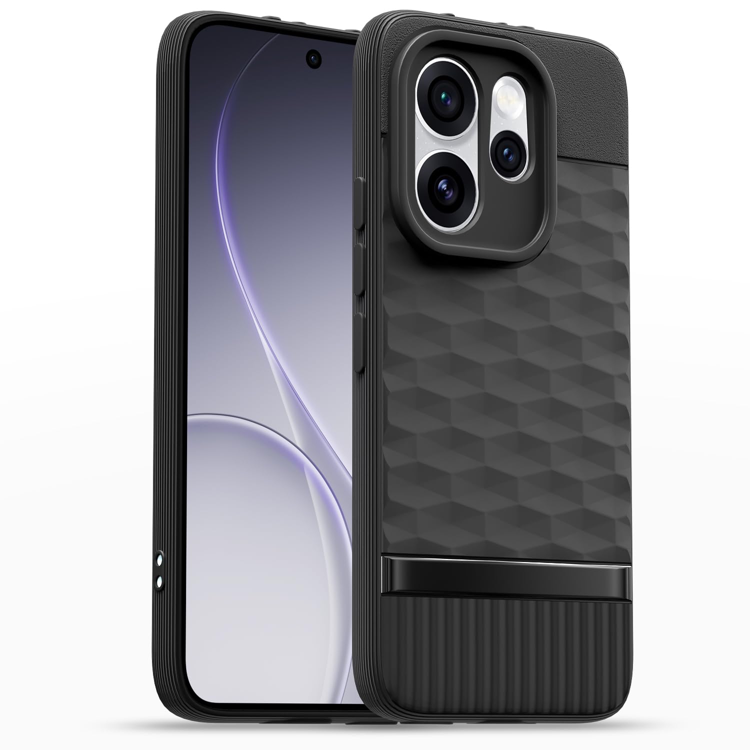 Pikkme black Silicone phone cover for Oppo Reno 15 Pro Mini 5G