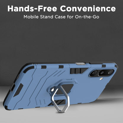 Pikkme Samsung Galaxy M16 5G D5 Tough Armor Back Cover (Blue)