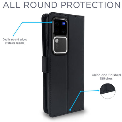 Black mobile flip cover for Vivo V30 Pro 5G – Pikkme – photo 4