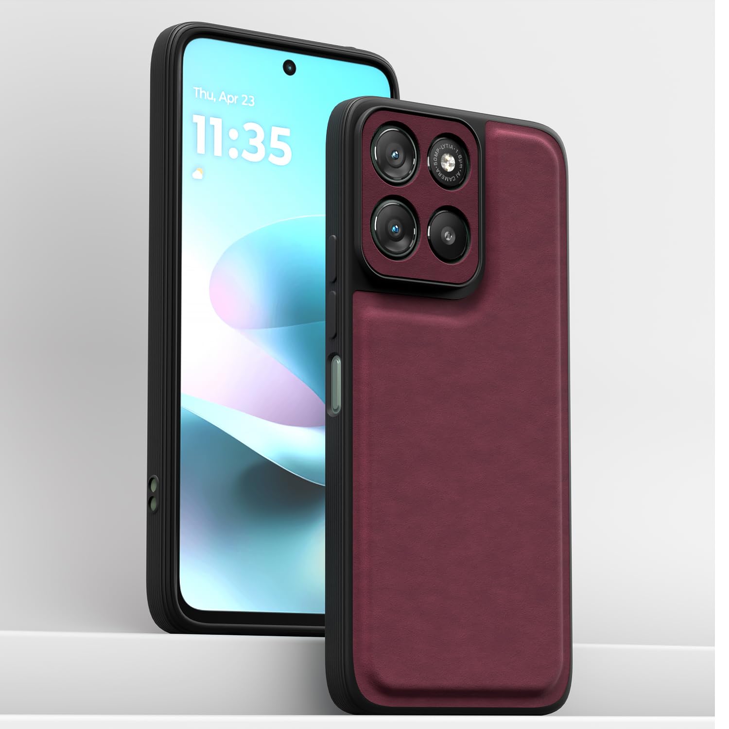 Pikkme Moto G67 Power/G57 Power 5G Leather purple mobile cover – photo 2