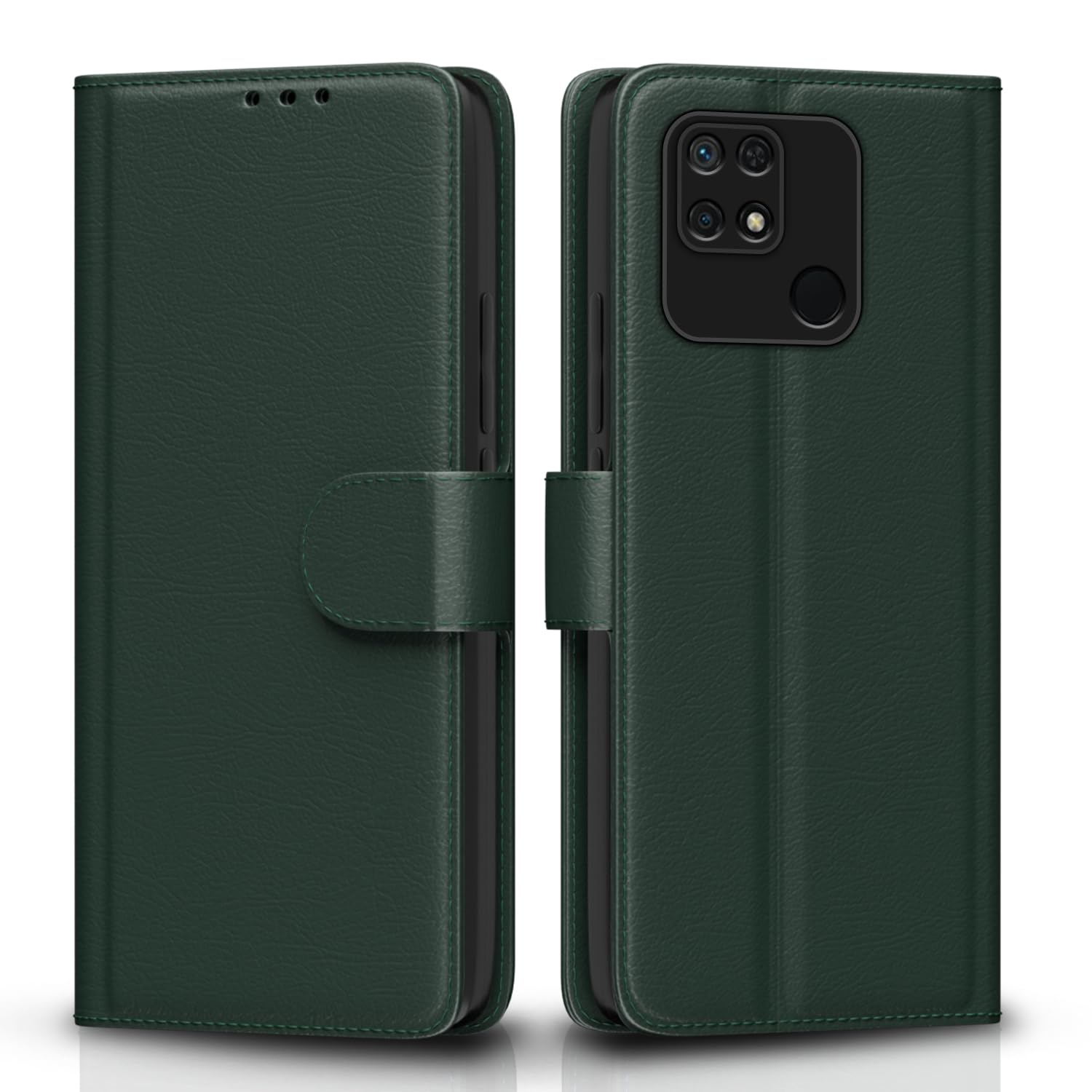 Redmi 10/10 Power Wallet wallet flip cover in green by Pikkme