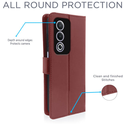 Pikkme Oppo A3 Pro 5G Wallet brown flip cover – photo 4