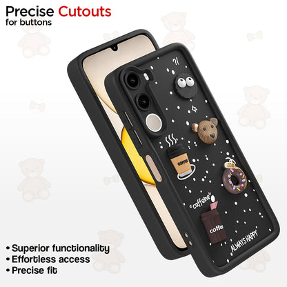 Pikkme black Bear Coffee mobile back cover for Realme C100x – photo 6