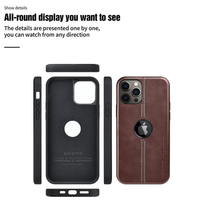 Pikkme iPhone 12 Pro Max Leather brown phone cover – photo 5