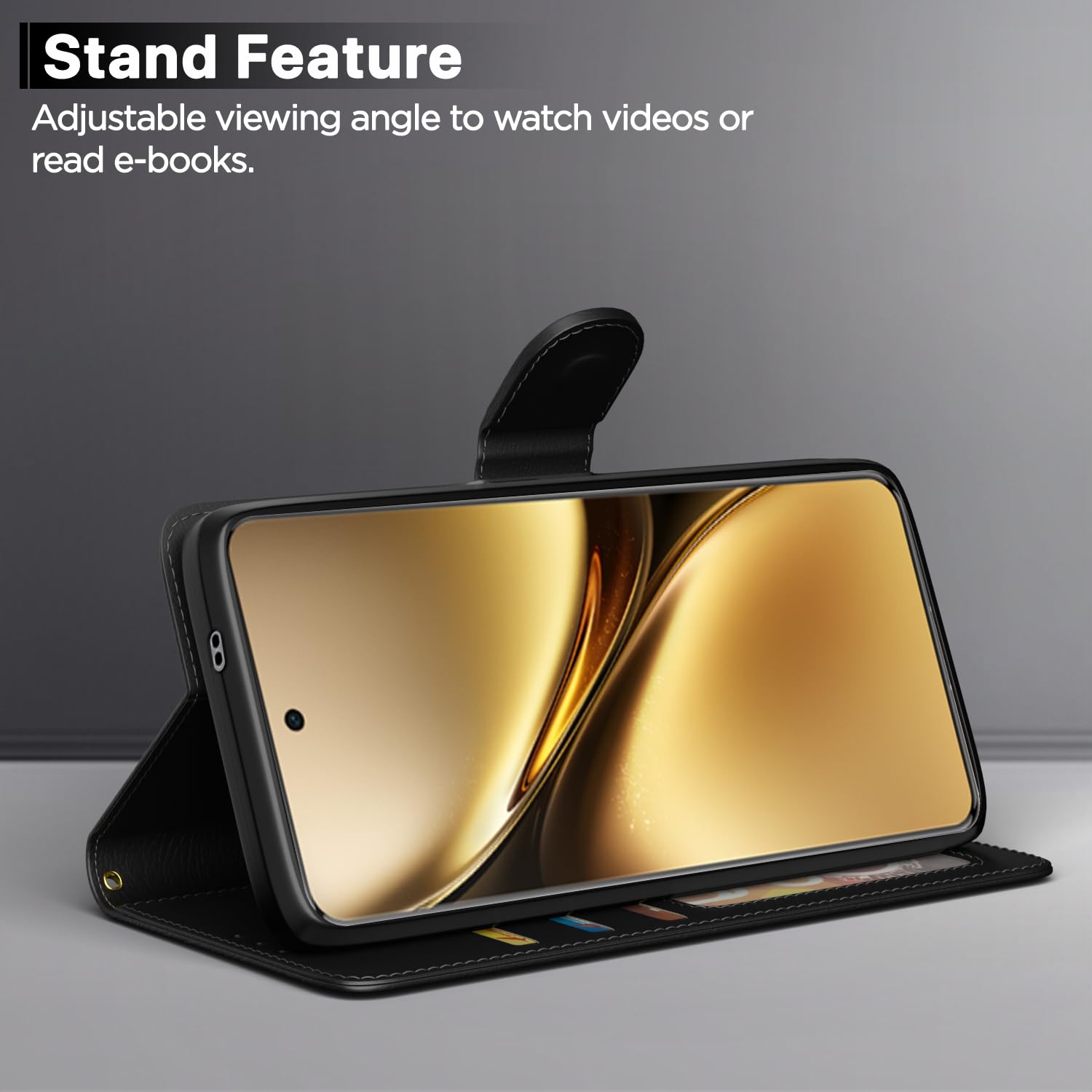 Pikkme black mobile flip cover for Vivo X200 Pro 5G – photo 3