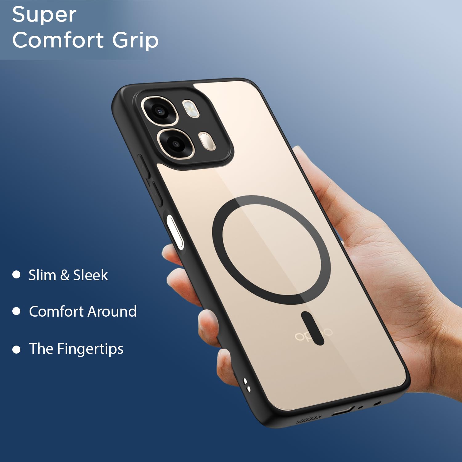 Pikkme black mag-safe MagSafe back cover for Oppo A6 Pro 5G – photo 6