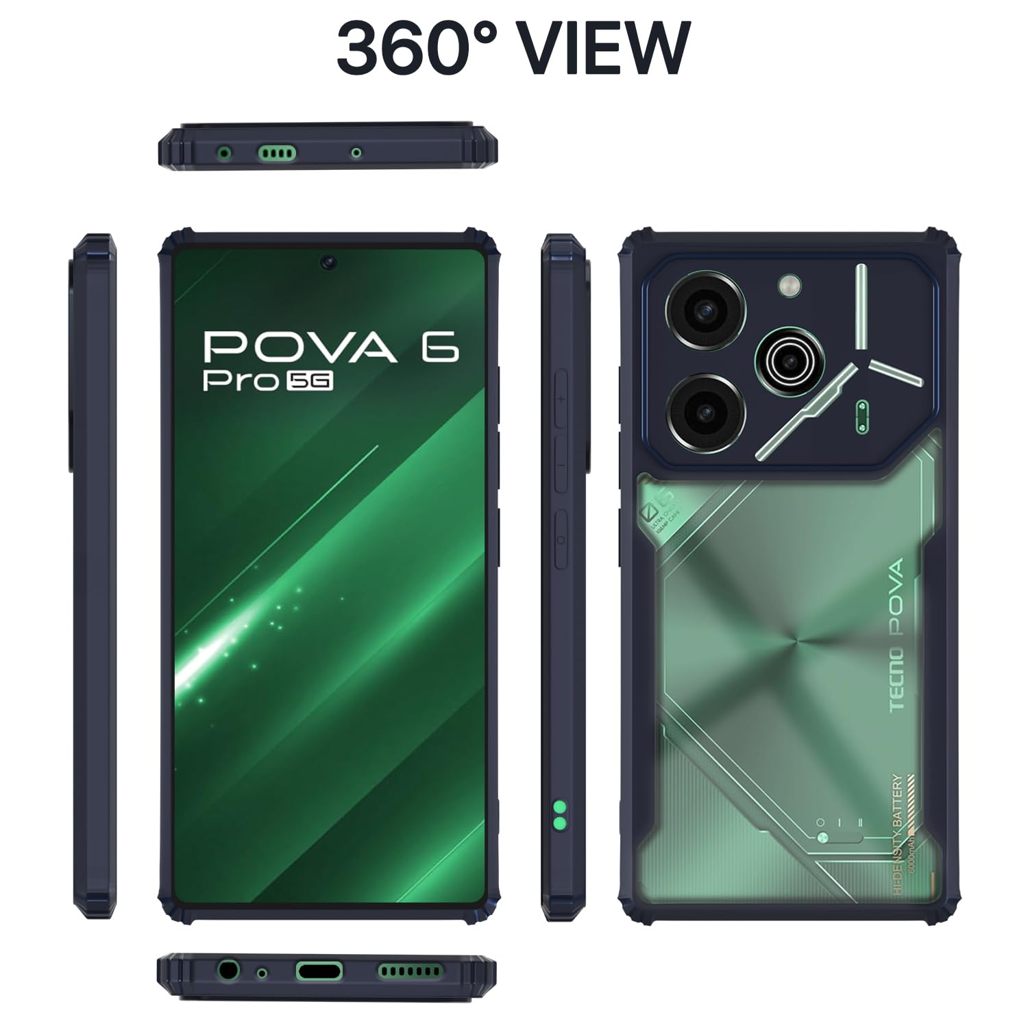 Pikkme blue phone cover for Tecno Pova 6 Pro 5G – photo 2
