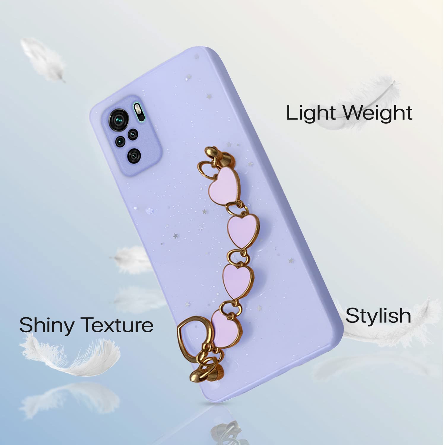 Redmi Note 10/Note 10s Chain back cover in purple by Pikkme – photo 6