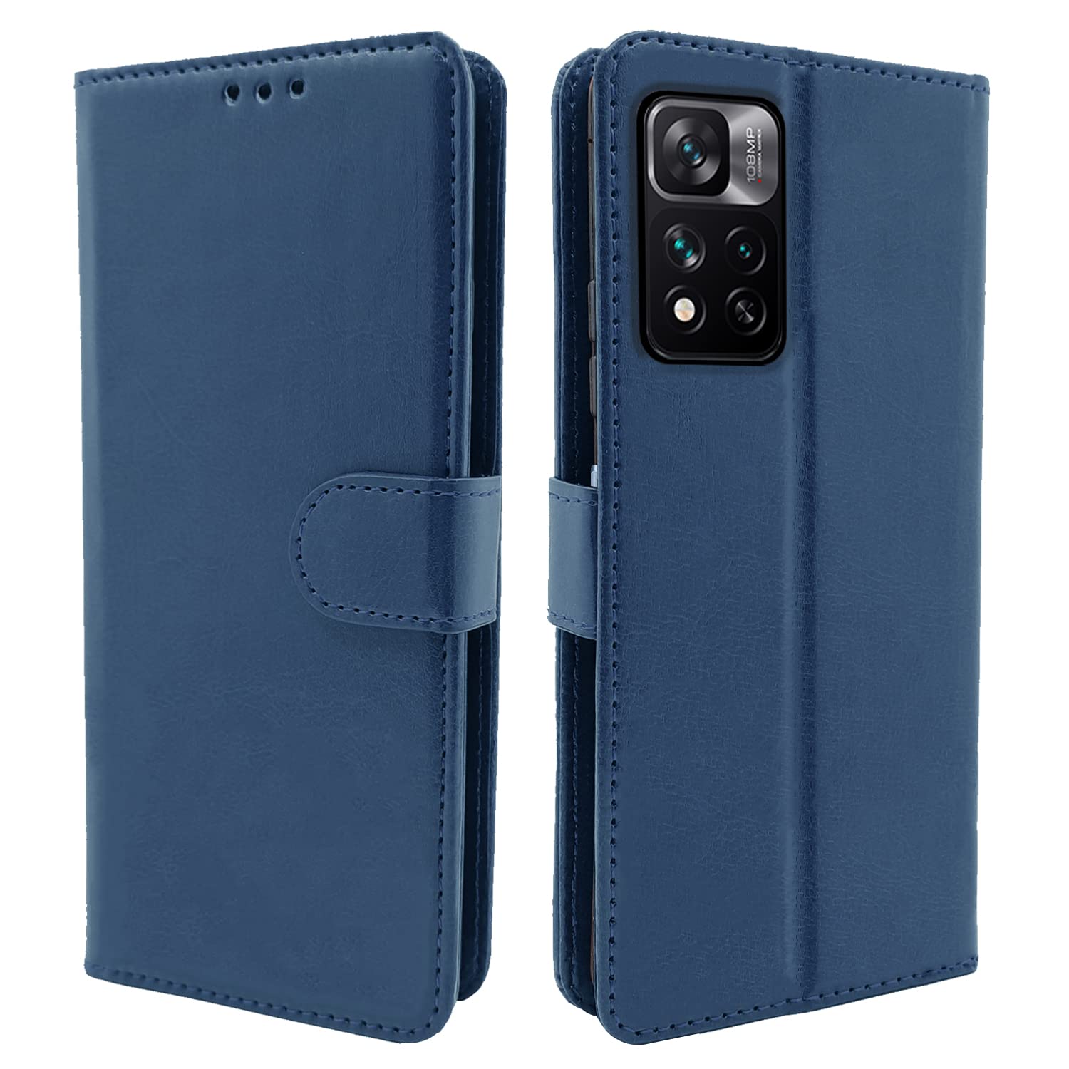 Pikkme Mi 11i 5G / 11i Hyper Charge 5G Vintage Flip Cover (Blue)