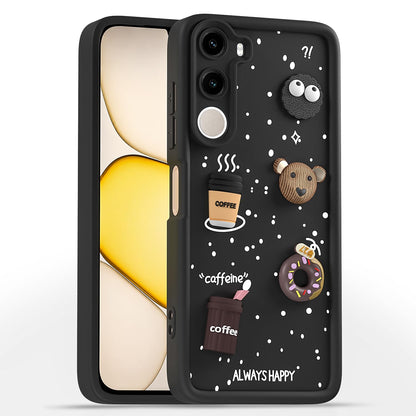 Pikkme Realme C100x Bear Coffee black back cover