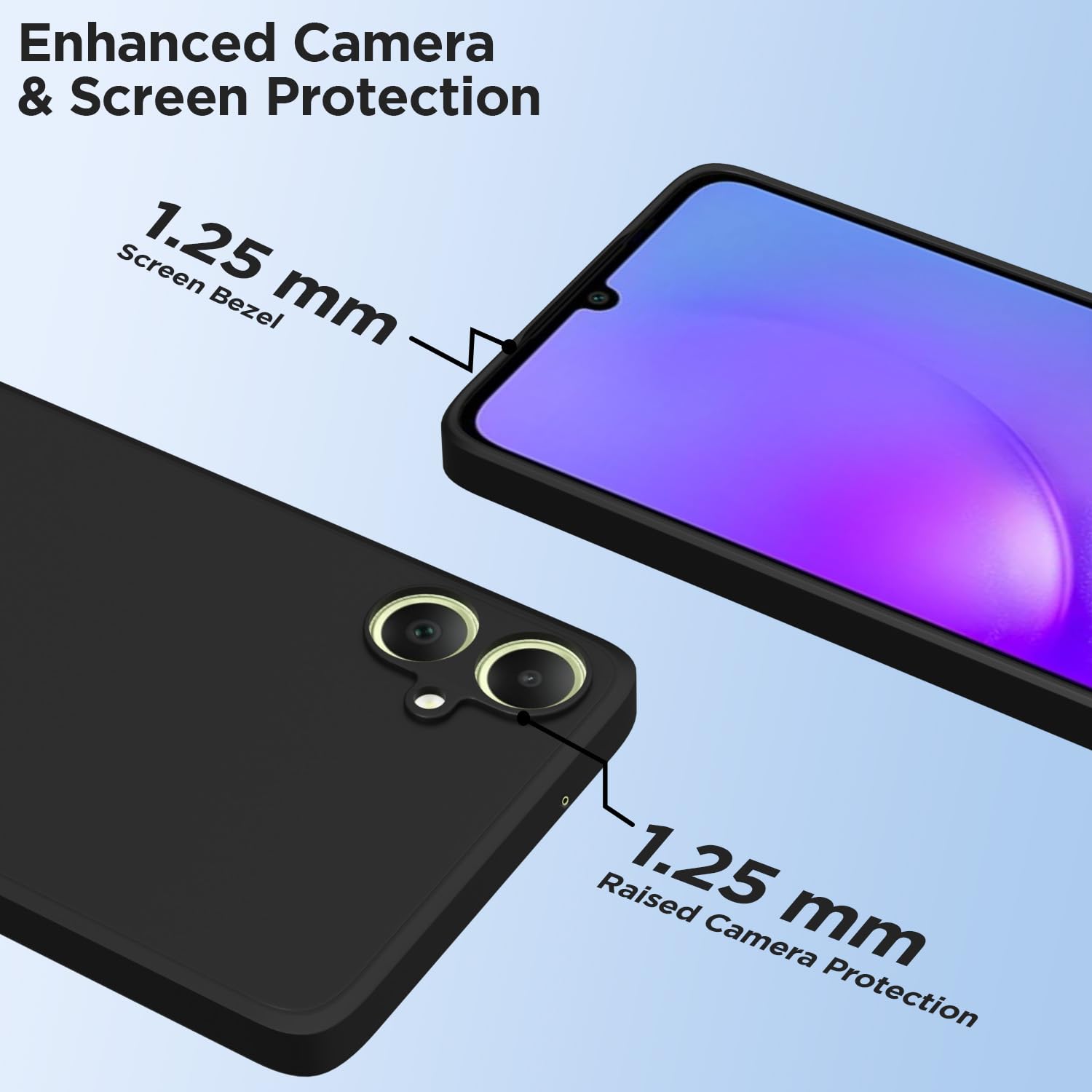 Black Liquid Silicone phone cover for Samsung A05/M05/F05 – Pikkme – photo 6