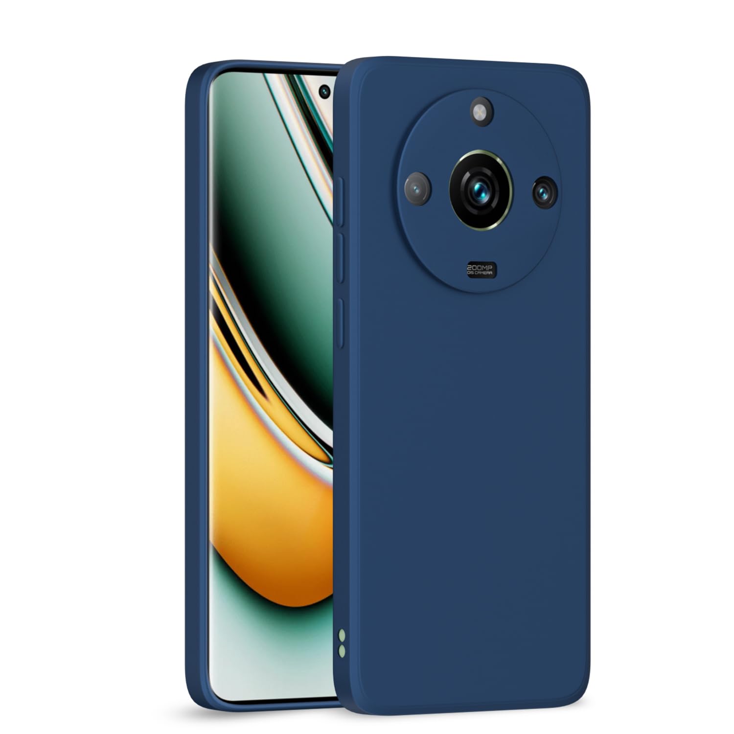 Pikkme blue Liquid Silicone mobile cover for Realme 11 Pro/11 Pro Plus 5G