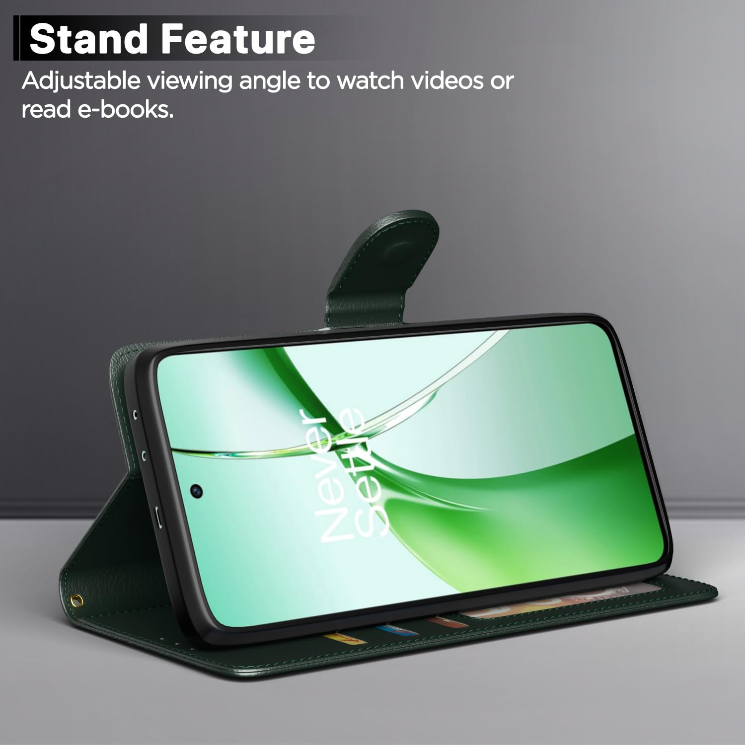 Pikkme green flip cover for OnePlus Nord CE 4 5G – photo 3