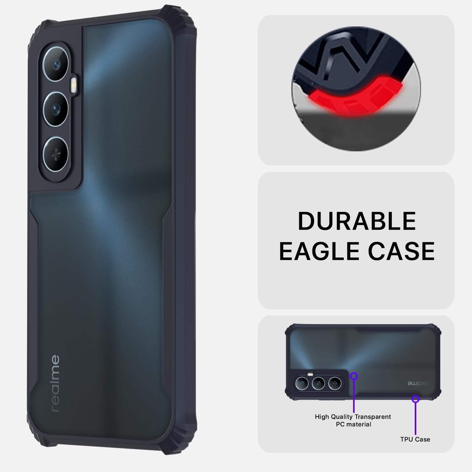 Realme C65 Ultra Clear mobile cover in blue by Pikkme – photo 5
