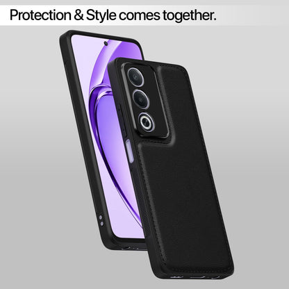 Pikkme  Oppo A3 Pro 5G Leatherback Back Case (Black)