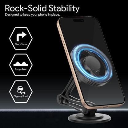 Pikkme 360° PRO Magnetic Car Phone Holder Universal Sticky Mount | Secure Grip & Stylish Design