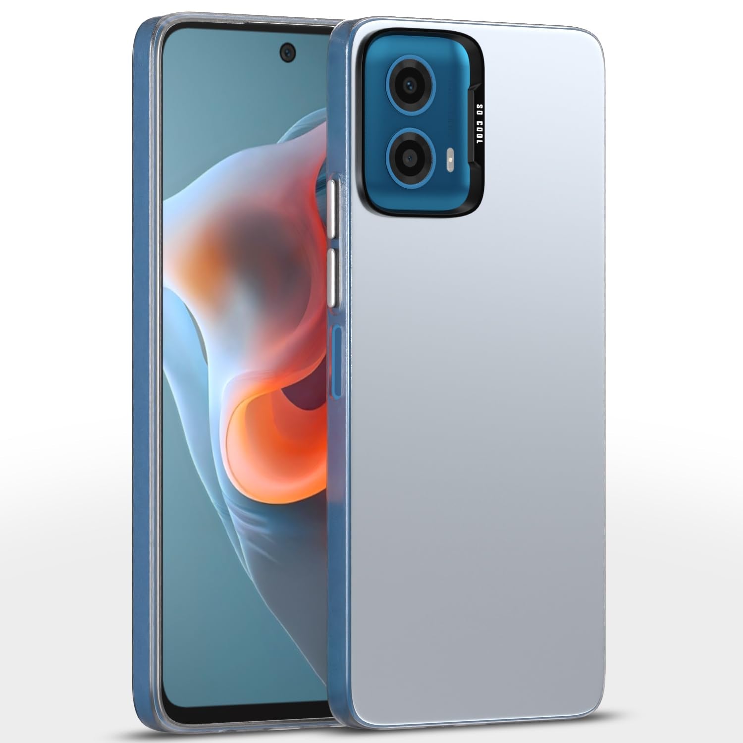 Moto G34/G45 5G Matte phone cover in silver by Pikkme
