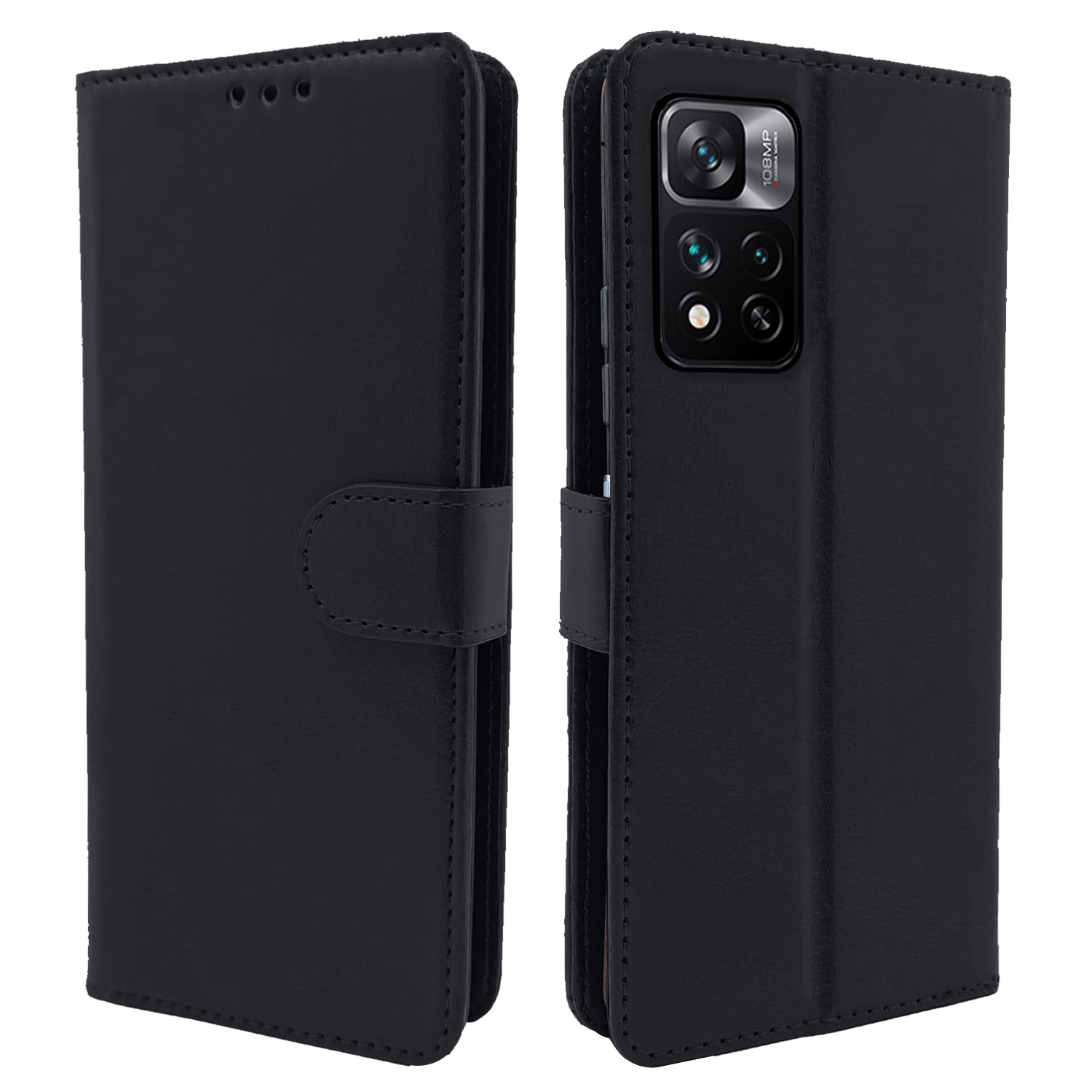  Mi 11i 5G / 11i HyperCharge 5G Flip Case  Vintage Flip Cover - Black