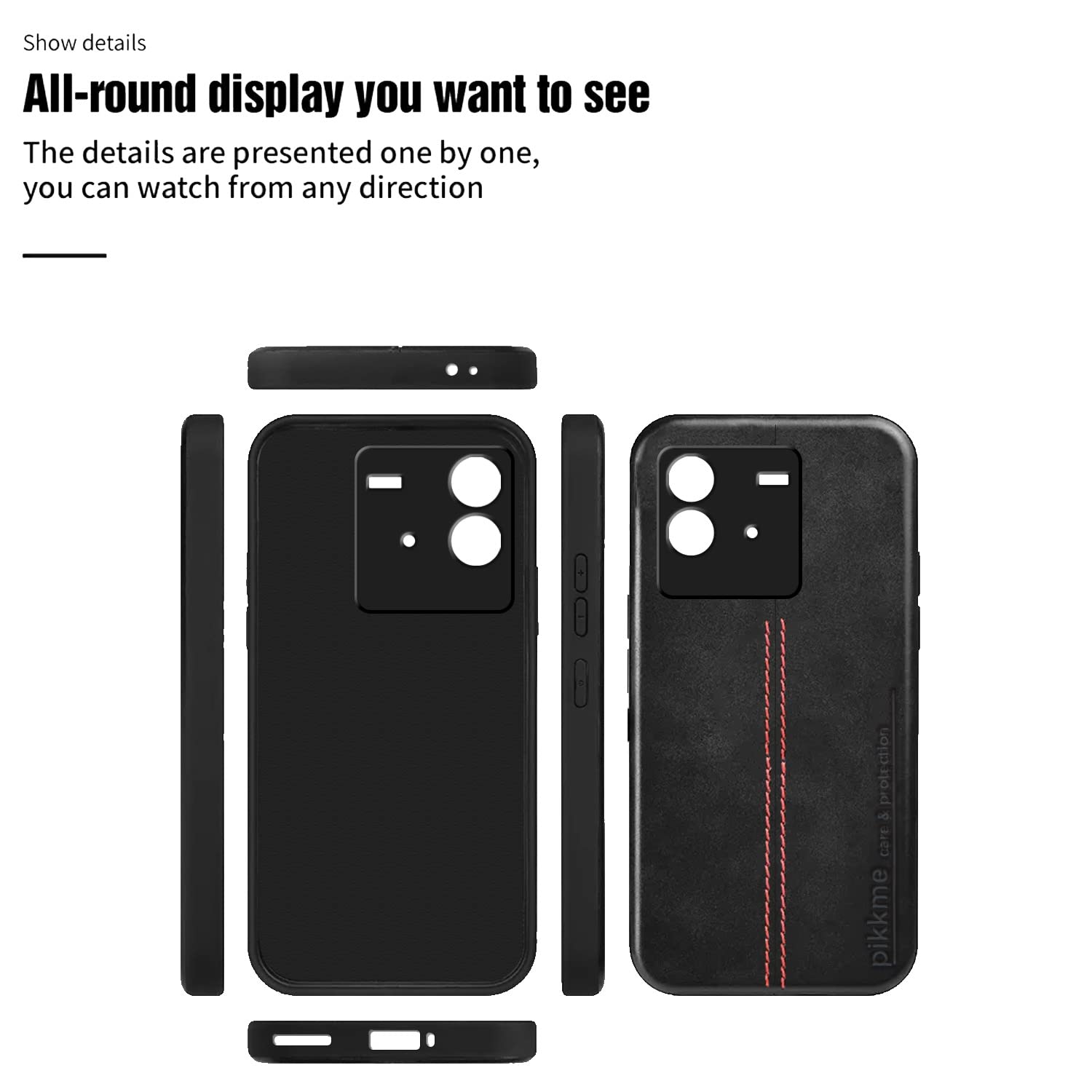 Pikkme black Leather mobile back cover for iQOO Neo 6 5G – photo 3