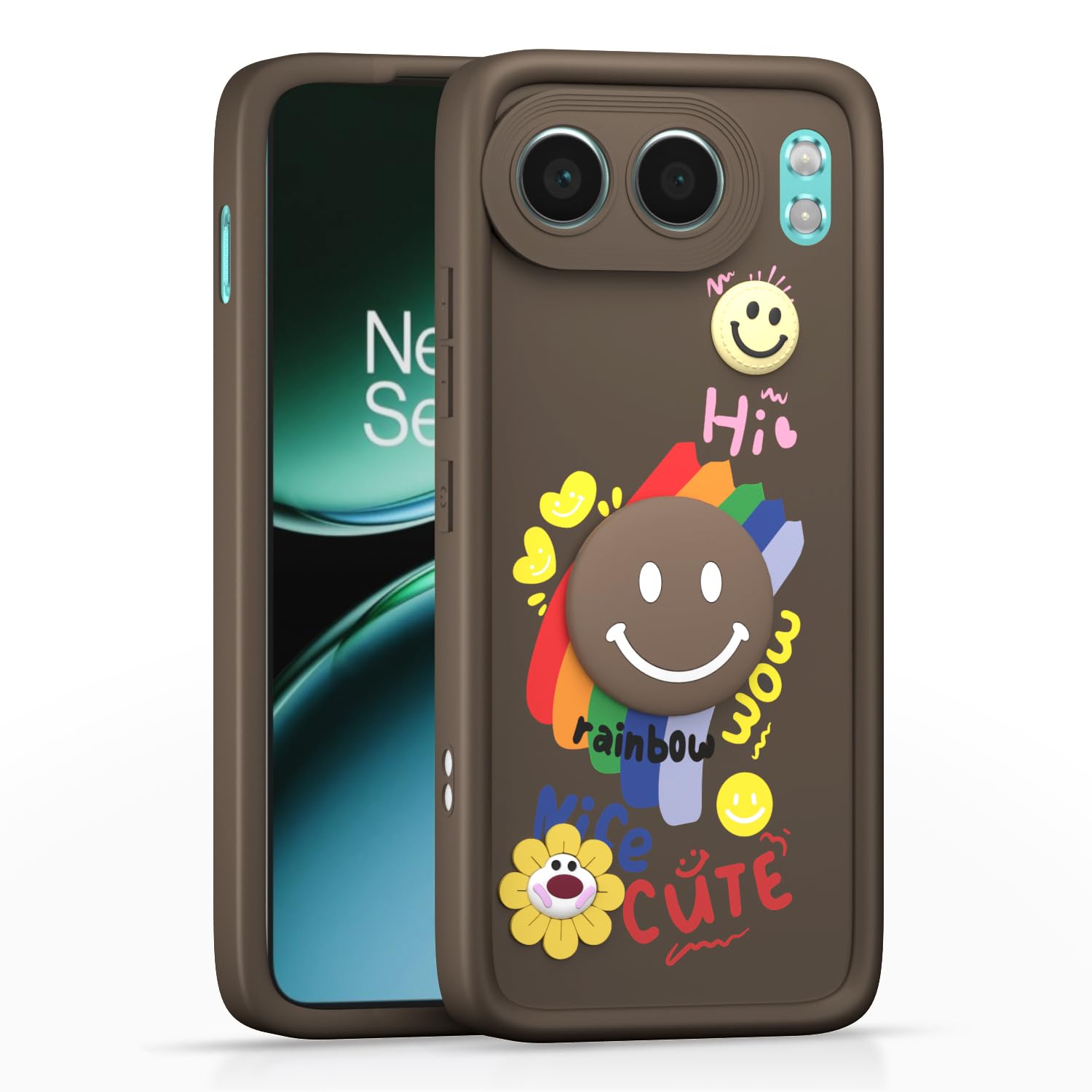OnePlus Nord 4 5G Soft Silicone back cover in brown by Pikkme