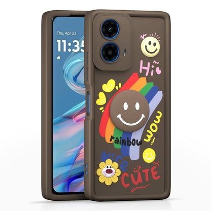 Moto G34/G45 5G mobile cover in brown by Pikkme