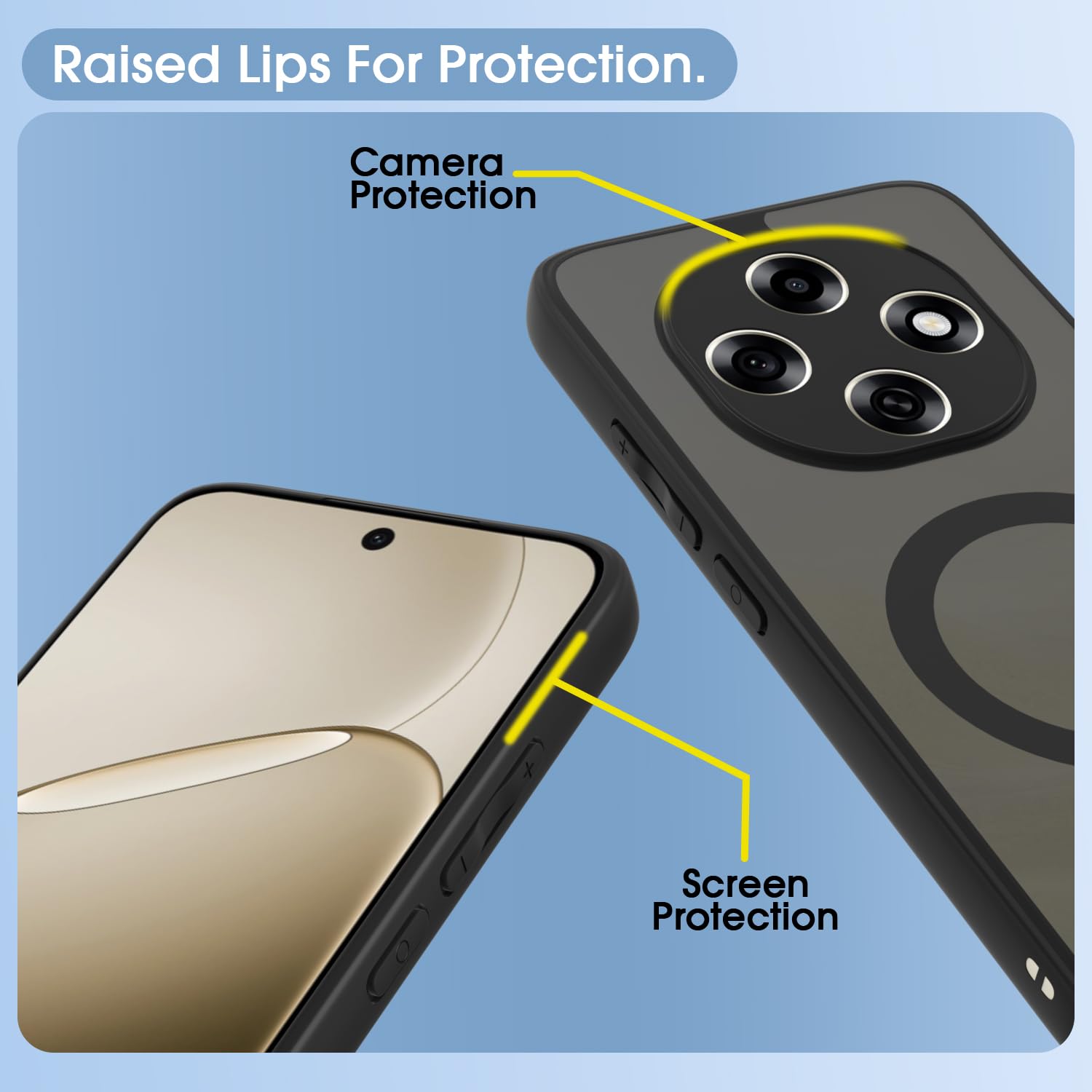 Black smoke mag-safe phone cover for Oppo F31 Pro 5G – Pikkme – photo 4
