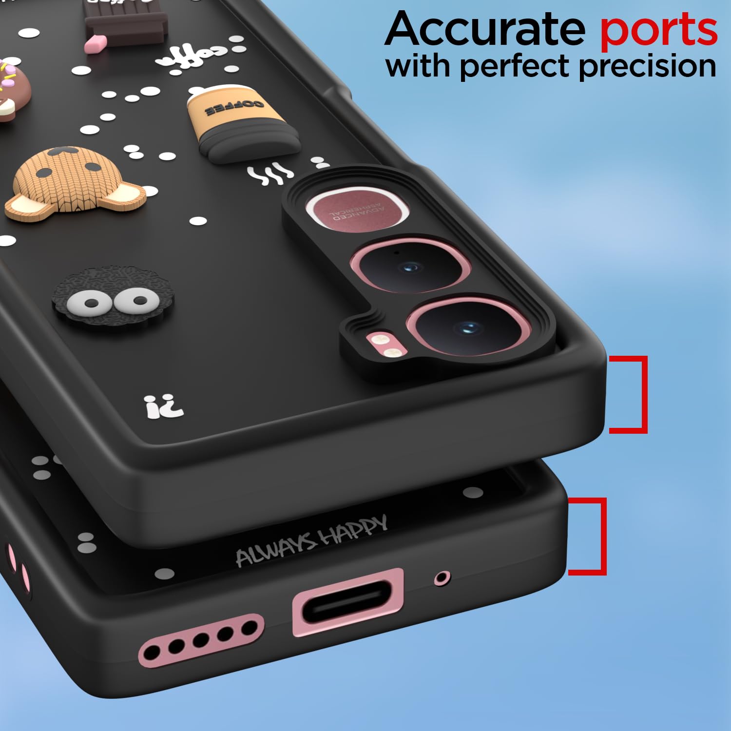 Pikkme Vivo Y31 5G/3D black mobile cover – photo 4