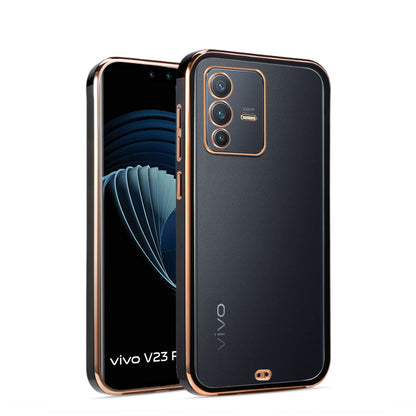 Vivo V23 Pro 5G Chrome mobile cover in black by Pikkme