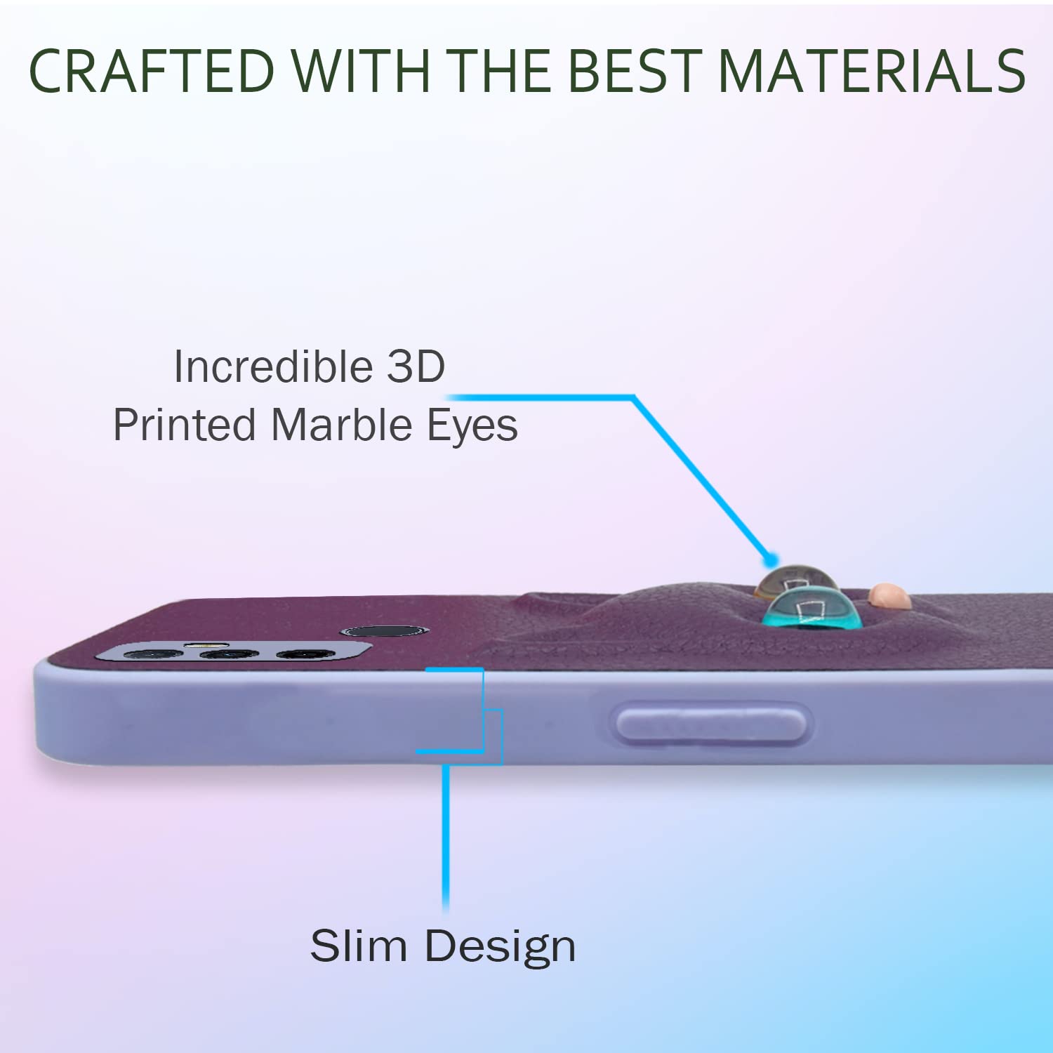 Pikkme Oppo A53 Kitty Back Cover (Purple)