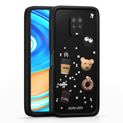 PikkmeRedmi Note 9 Pro Cute Fun Cartoon 3D Bear Silicone Back Cover - Black 