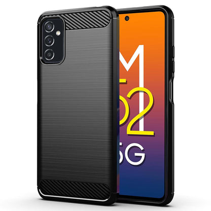  Samsung Galaxy M52 5G Hybrid Carbon Fiber Back Cover - Black 