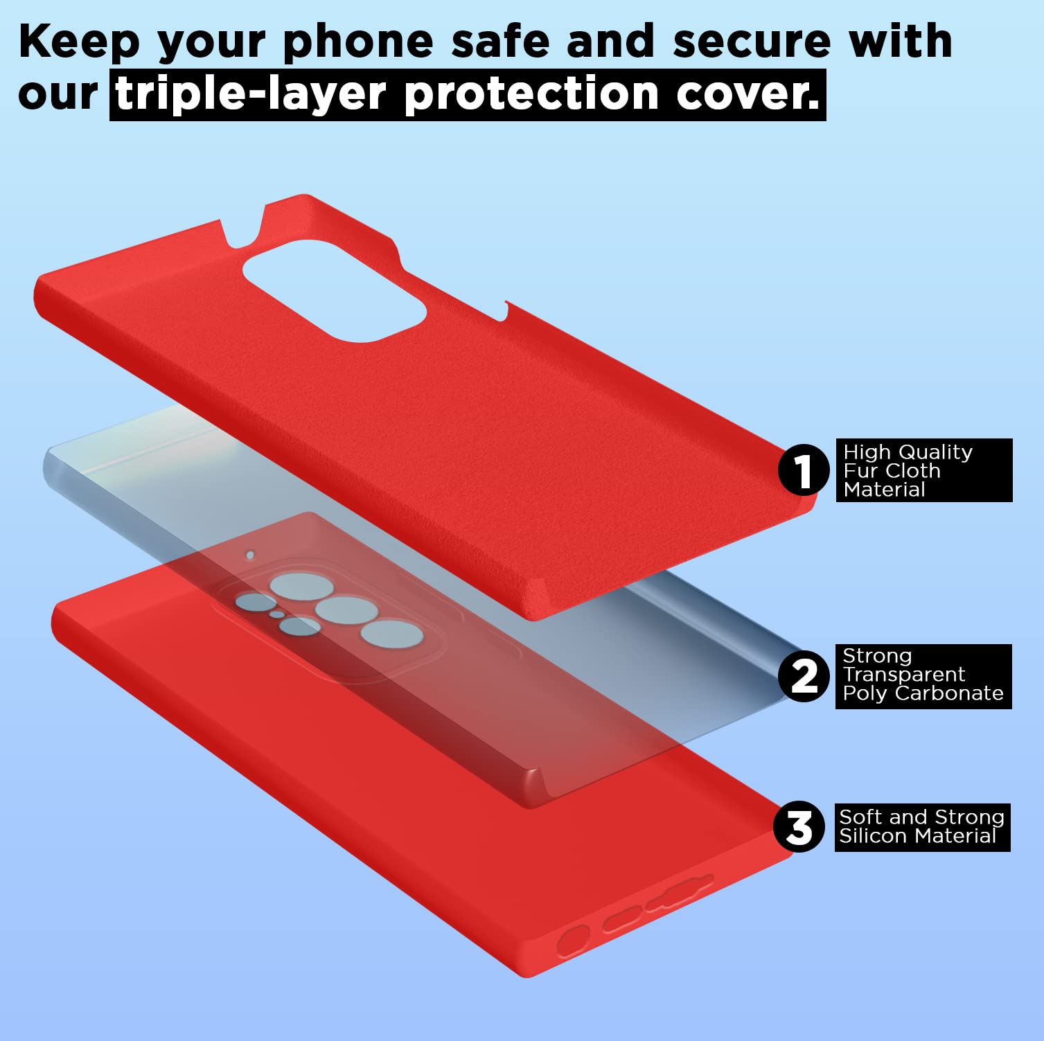 Pikkme Samsung S23 Ultra 5G Soft Silicone red phone cover – photo 5