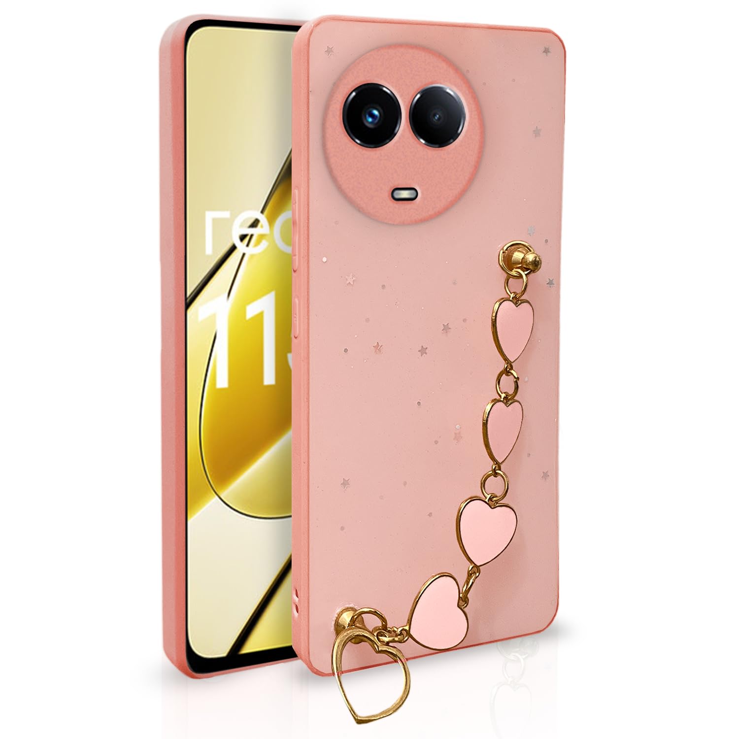 Pink Chain mobile back cover for Realme 11/11X/Narzo 60X 5G – Pikkme