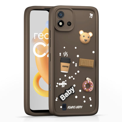 Pikkme brown Silicone back cover for Realme C20