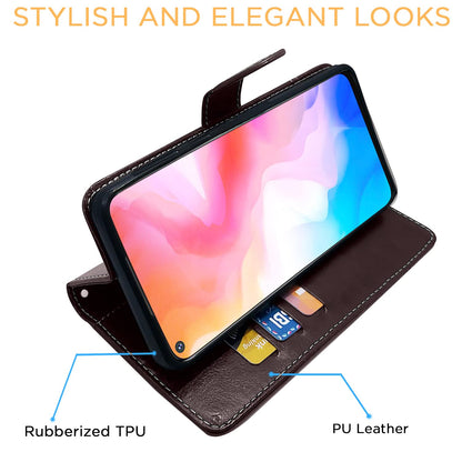 Coffee & brown flip cover for Vivo Y30/Y50 – Pikkme – photo 5