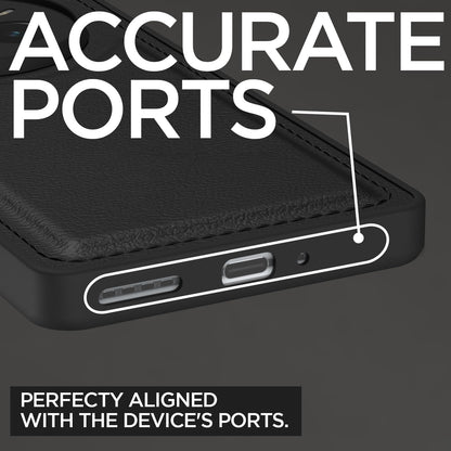 Pikkme Realme 14 Pro Plus 5G Leatherback Back Case (Black)