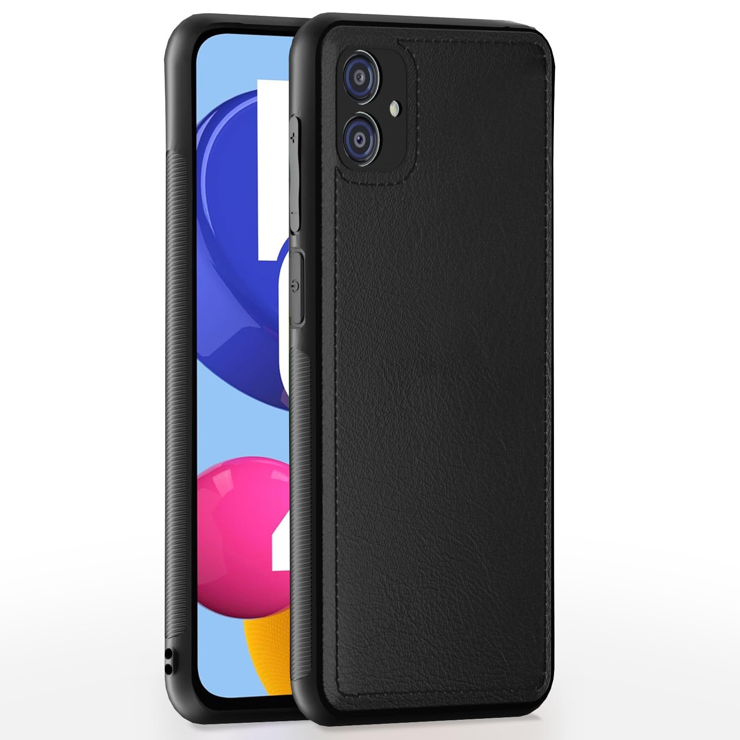 Pikkme Samsung M04 Leather black mobile back cover