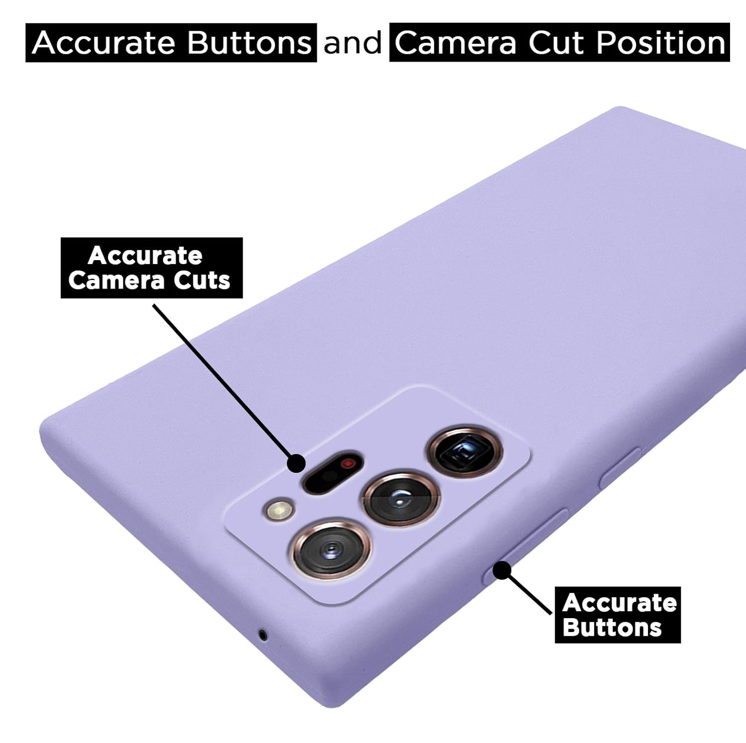 Pikkme Samsung Galaxy Note 20 Ultra 5G Liquid Silicone Back Cover | Purple