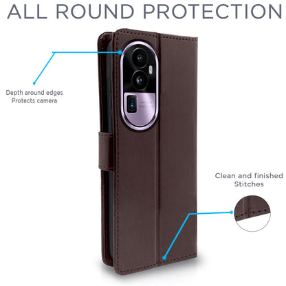 Pikkme coffee Wallet flip cover for Oppo Reno 10 Pro Plus 5G – photo 4