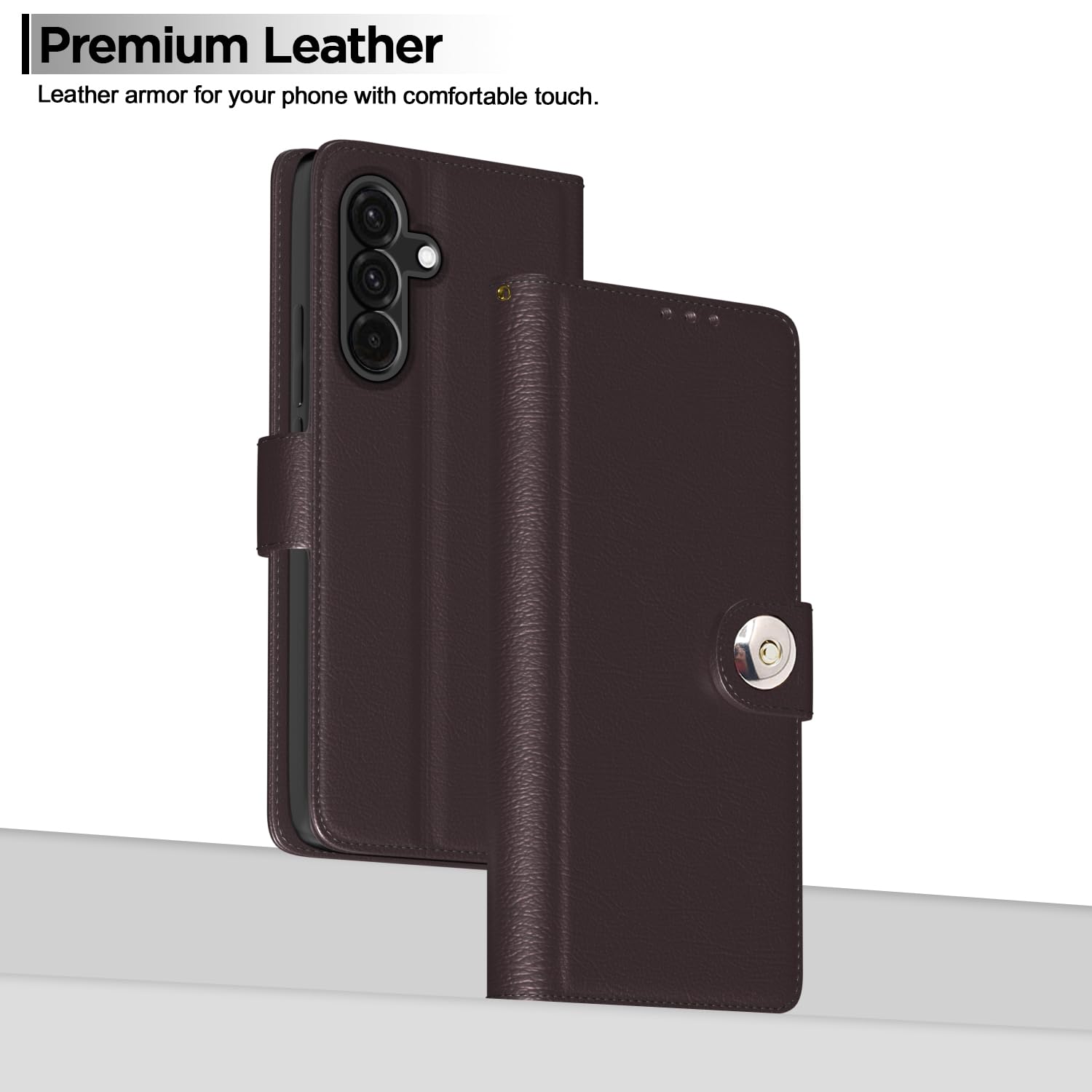 Pikkme Samsung A56 5G Button coffee flip case – photo 2